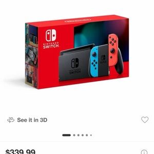 Nintendo Switch Console - Black with Red and Blue Joy-Con